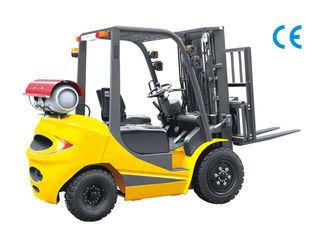 Speed 20 km / H Dual Fuel Forklift 3.5 Ton , LPG Forklift Truck With Clear Visibility