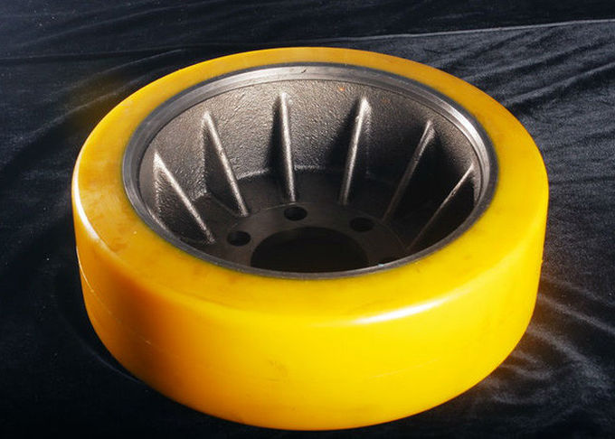 Платформа грузоподъемника разделяет колесо рицинуса Пу с цветом желтого цвета железного ядра литого железа 90мм
